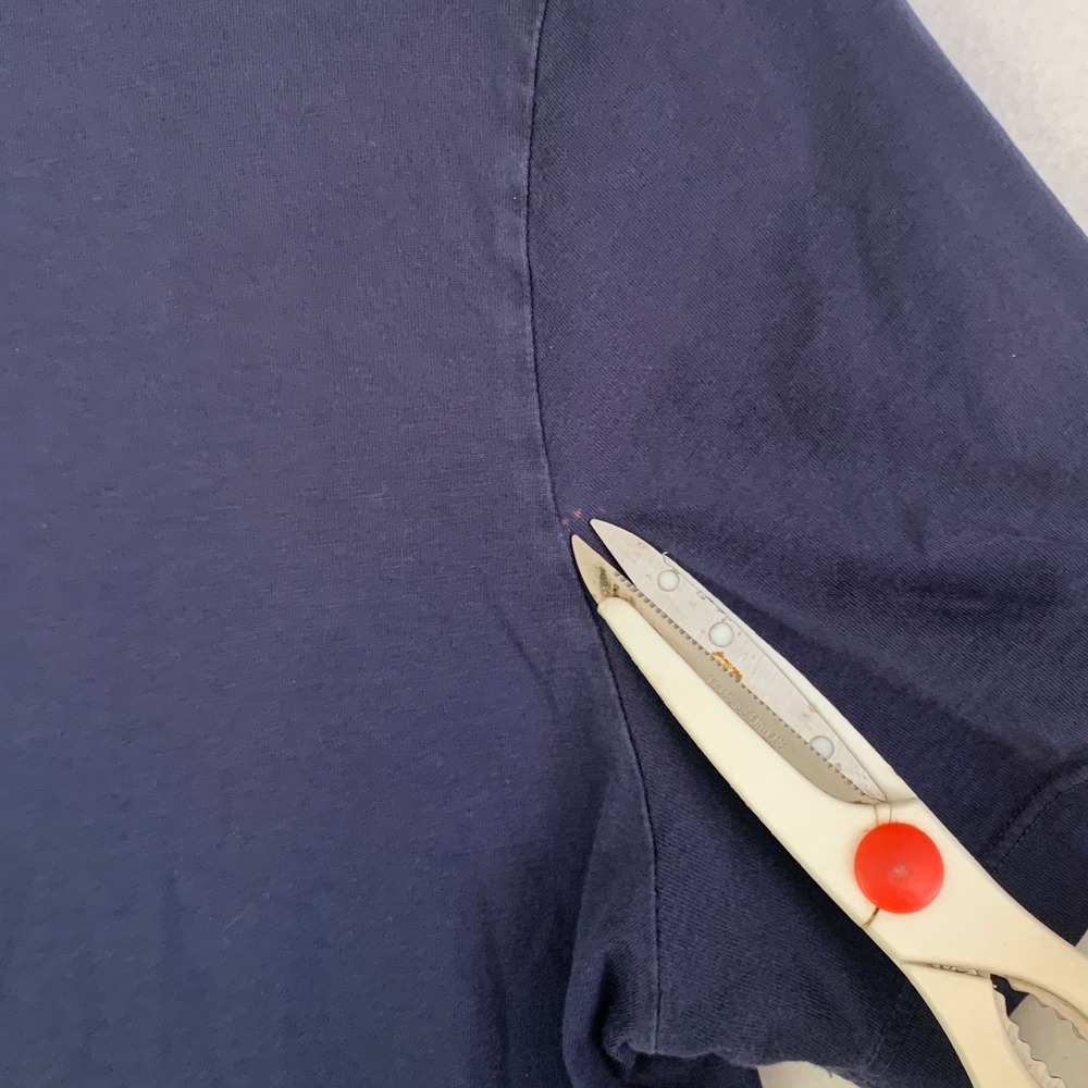 Flint and Tinder Polo Shirt Mens Large Navy Blue Supima Cotton Made USA - Picture 10 of 11